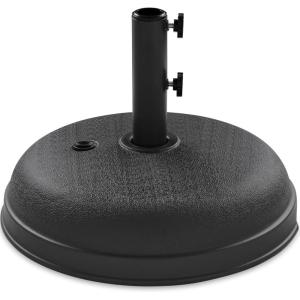 imageBest Choice Products Fillable Umbrella Base Stand Round Dome Plastic Patio Umbrella Base Stand Pole Holder for Outdoor Lawn w 55lbs Weight Capacity Adjustment Knob  BlackBlack