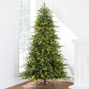 imageBest Choice Products Full Aspen Christmas Tree 6ft Prelit Realistic Noble Fir w 450 Glowing Micro LED Lights 2in1 White ampamp MulticolorGreen