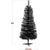 imageBest Choice Products 4ft Prelit Christmas Tree Artificial Mini Tree Perfect for Kids Apartments Bedroom with Twinkling LED Lights  Green SpruceBlack