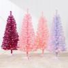imageBest Choice Products 4ft Prelit Christmas Tree Artificial Mini Tree Perfect for Kids Apartments Bedroom with Twinkling LED Lights  Green SpruceLavender