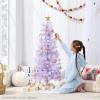 imageBest Choice Products 4ft Prelit Christmas Tree Artificial Mini Tree Perfect for Kids Apartments Bedroom with Twinkling LED Lights  Green SprucePeacock Blue
