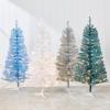 imageBest Choice Products 4ft Prelit Christmas Tree Artificial Mini Tree Perfect for Kids Apartments Bedroom with Twinkling LED Lights  Green SprucePeacock Blue