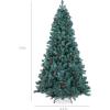 imageBest Choice Products 6ft PreDecorated Holiday Christmas Tree for Home Office Party w1000 Tips Partially Flocked Pinecones Base  Blue SpruceBlue Spruce