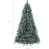 imageBest Choice Products 6ft PreDecorated Holiday Christmas Tree for Home Office Party w1000 Tips Partially Flocked Pinecones Base  Blue SpruceFlocked Blue Spruce