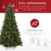 imageBest Choice Products 6ft PreDecorated Holiday Christmas Tree for Home Office Party w1000 Tips Partially Flocked Pinecones Base  Blue SpruceGreen