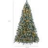 imageBest Choice Products 6ft PreLit PreDecorated Pine Artificial Christmas Tree w 1000 Tips 59 Pinecones 250 Lights Base  GreenFlocked Blue Spruce