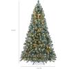 imageBest Choice Products 6ft PreLit PreDecorated Pine Artificial Christmas Tree w 1000 Tips 59 Pinecones 250 Lights Base  GreenFlocked Blue Spruce