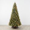 imageBest Choice Products 6ft PreLit PreDecorated Pine Artificial Christmas Tree w 1000 Tips 59 Pinecones 250 Lights Base  GreenFlocked Green