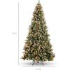 imageBest Choice Products 6ft PreLit PreDecorated Pine Artificial Christmas Tree w 1000 Tips 59 Pinecones 250 Lights Base  GreenFlocked Green