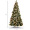 imageBest Choice Products 6ft PreLit PreDecorated Pine Artificial Christmas Tree w 1000 Tips 59 Pinecones 250 Lights Base  GreenFlocked Green