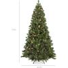 imageBest Choice Products 6ft PreLit PreDecorated Pine Artificial Christmas Tree w 1000 Tips 59 Pinecones 250 Lights Base  GreenGreen