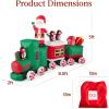 imageBest Choice Products 85 x 5ft Lighted Inflatable Christmas Train ampamp Animated Santa Large Outdoor Holiday Decor wLED Lights Penguins Candy Cane Wheels Gifts