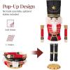imageBest Choice Products Christmas Nutcracker 5ft Pop Up Lighted Large Holiday 3D Yard Decoration w 150 PreLit Twinkling LED Lights for Outdoor Indoor  RedBlack