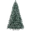 imageBest Choice Products 6ft PreDecorated Holiday Christmas Tree for Home Office Party w1000 Tips Partially Flocked Pinecones Base  Blue SpruceFlocked Blue Spruce