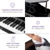 imageBest Choice Products Kids Classic Wooden 30Key Mini Grand Piano Musical Instrument Toy w Piano Lid Bench Foldable Music Rack Song Book Note Stickers Enamel Finish  BlackBlack