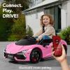 imageBest Choice Products Licensed Lamborghini Revuelto Kids 12V Electric Ride On Car Toy w 66lb Weight Capacity Parent Control Bluetooth  RedPink