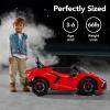 imageBest Choice Products Licensed Lamborghini Revuelto Kids 12V Electric Ride On Car Toy w 66lb Weight Capacity Parent Control Bluetooth  RedRed