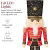 imageBest Choice Products Christmas Nutcracker Bear 5ft Pop Up Lighted Large Holiday 3D Yard Decoration w 150 Twinkling LED Lights for Outdoor Indoor  Red5ft Nutcracker