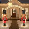 imageBest Choice Products Christmas Nutcracker Bear 5ft Pop Up Lighted Large Holiday 3D Yard Decoration w 150 Twinkling LED Lights for Outdoor Indoor  Red5ft Bear Nutcracker
