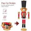 imageBest Choice Products Christmas Nutcracker Bear 5ft Pop Up Lighted Large Holiday 3D Yard Decoration w 150 Twinkling LED Lights for Outdoor Indoor  Red5ft Bear Nutcracker
