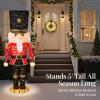 imageBest Choice Products Christmas Nutcracker Bear 5ft Pop Up Lighted Large Holiday 3D Yard Decoration w 150 Twinkling LED Lights for Outdoor Indoor  Red5ft Nutcracker
