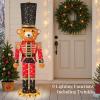 imageBest Choice Products Christmas Nutcracker Bear 5ft Pop Up Lighted Large Holiday 3D Yard Decoration w 150 Twinkling LED Lights for Outdoor Indoor  Red5ft Bear Nutcracker