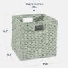 imageBest Choice Products 105x105in Pack of 5 Cube Storage Baskets Water Hyacinth Multipurpose Collapsible Organizers Handwoven Laundry Totes for Laundry Living Room Kids Room ampamp Nursery  SageSage