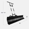 imageBest Choice Products 24in HeavyDuty Snow Pusher Hand Plow for Snow Removal Ergonomic Handle Easy Storage  BlackBlack