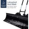 imageBest Choice Products 24in HeavyDuty Snow Pusher Hand Plow for Snow Removal Ergonomic Handle Easy Storage  BlackBlack