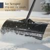 imageBest Choice Products 24in HeavyDuty Snow Pusher Hand Plow for Snow Removal Ergonomic Handle Easy Storage  BlackBlack