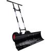 imageBest Choice Products 24in HeavyDuty Snow Pusher Hand Plow for Snow Removal Ergonomic Handle Easy Storage  BlackBlack