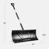 imageBest Choice Products 24in HeavyDuty Snow Pusher Hand Plow for Snow Removal Ergonomic Handle Easy Storage  BlackBlack