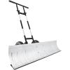 imageBest Choice Products 24in HeavyDuty Snow Pusher Hand Plow for Snow Removal Ergonomic Handle Easy Storage  BlackSilver