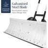 imageBest Choice Products 24in HeavyDuty Snow Pusher Hand Plow for Snow Removal Ergonomic Handle Easy Storage  BlackSilver