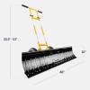 imageBest Choice Products 24in HeavyDuty Snow Pusher Hand Plow for Snow Removal Ergonomic Handle Easy Storage  BlackYellow