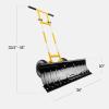 imageBest Choice Products 24in HeavyDuty Snow Pusher Hand Plow for Snow Removal Ergonomic Handle Easy Storage  BlackYellow