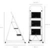 imageBest Choice Products 3 Step Ladder Folding Sturdy Lightweight Portable Step Stool for Kitchen Bedroom Home wNonSlip Rubber Feet Padded Platforms Pads 330lb Capacity  White3Step