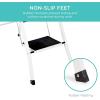 imageBest Choice Products 3 Step Ladder Folding Sturdy Lightweight Portable Step Stool for Kitchen Bedroom Home wNonSlip Rubber Feet Padded Platforms Pads 330lb Capacity  White4Step