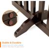 imageBest Choice Products 315in 4Panel Freestanding Wooden Pet Gate wWalk Through Door Adjustable Pen Support Feet  EspressoEspresso