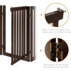 imageBest Choice Products 315in 4Panel Freestanding Wooden Pet Gate wWalk Through Door Adjustable Pen Support Feet  EspressoEspresso