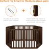 imageBest Choice Products 315in 4Panel Freestanding Wooden Pet Gate wWalk Through Door Adjustable Pen Support Feet  EspressoEspresso