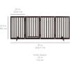 imageBest Choice Products 315in 4Panel Freestanding Wooden Pet Gate wWalk Through Door Adjustable Pen Support Feet  EspressoEspresso