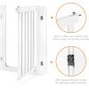 imageBest Choice Products 315in 4Panel Freestanding Wooden Pet Gate wWalk Through Door Adjustable Pen Support Feet  EspressoWhite