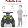 imageBest Choice Products 12V Kids RideOn Electric ATV 4Wheeler Quad Car Toy wBluetooth Audio 24mph Max Speed Treaded Tires LED Headlights Radio  BlueArmy Green