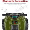imageBest Choice Products 12V Kids RideOn Electric ATV 4Wheeler Quad Car Toy wBluetooth Audio 24mph Max Speed Treaded Tires LED Headlights Radio  BlueArmy Green