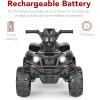 imageBest Choice Products 12V Kids RideOn Electric ATV 4Wheeler Quad Car Toy wBluetooth Audio 24mph Max Speed Treaded Tires LED Headlights Radio  BlueBlack