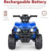 imageBest Choice Products 12V Kids RideOn Electric ATV 4Wheeler Quad Car Toy wBluetooth Audio 24mph Max Speed Treaded Tires LED Headlights Radio  BlueBlue