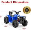 imageBest Choice Products 12V Kids RideOn Electric ATV 4Wheeler Quad Car Toy wBluetooth Audio 24mph Max Speed Treaded Tires LED Headlights Radio  BlueBlue