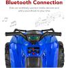 imageBest Choice Products 12V Kids RideOn Electric ATV 4Wheeler Quad Car Toy wBluetooth Audio 24mph Max Speed Treaded Tires LED Headlights Radio  BlueBlue