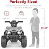 imageBest Choice Products 12V Kids RideOn Electric ATV 4Wheeler Quad Car Toy wBluetooth Audio 24mph Max Speed Treaded Tires LED Headlights Radio  BlueGray